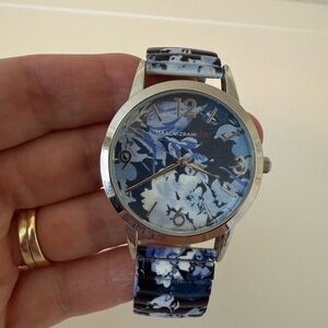 Isaac Mizrahi Blue Floral Expansion Watch